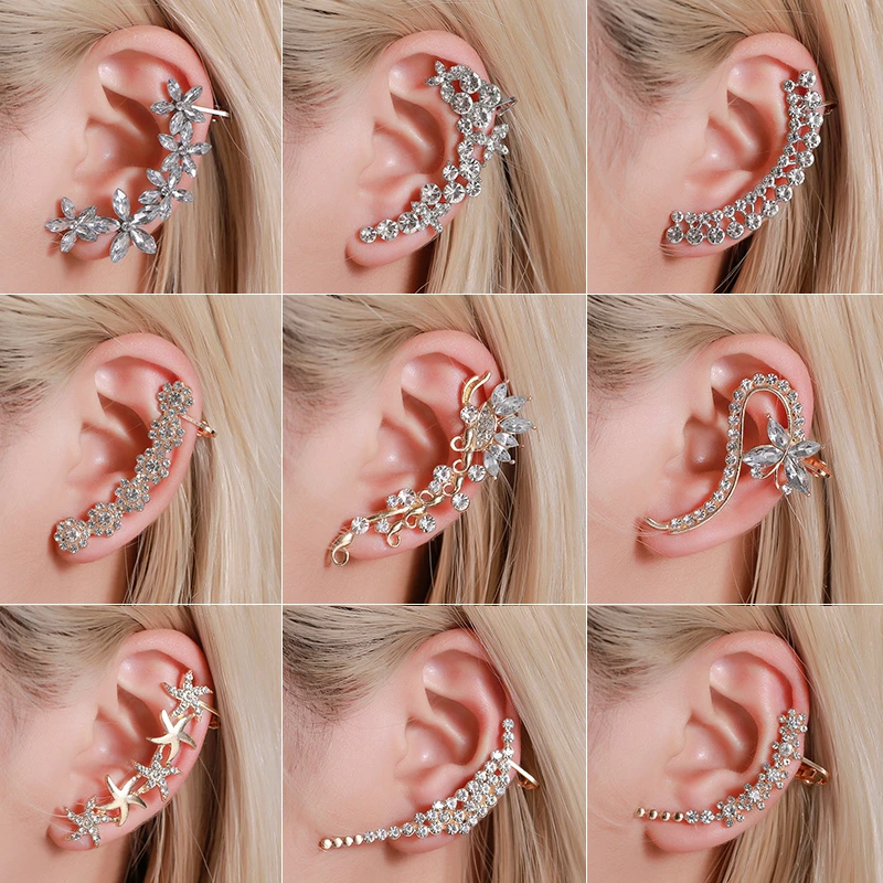 Charming Plated Crystal Rhinestone Great Gift Jewelry Stud Earrings Ear Hook