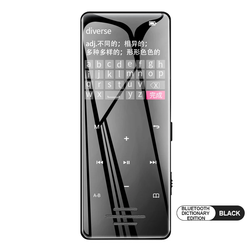 Bluetooth Black Newsmy A65 MP4 плеер 8 Гб Walkman Тонкий чехол OTG электронная книга Поддержка TF карта HiFi Loseless Студенческая Bluetooth 2,4 дюймов музыкальный плеер - Цвет: Bluetooth Black