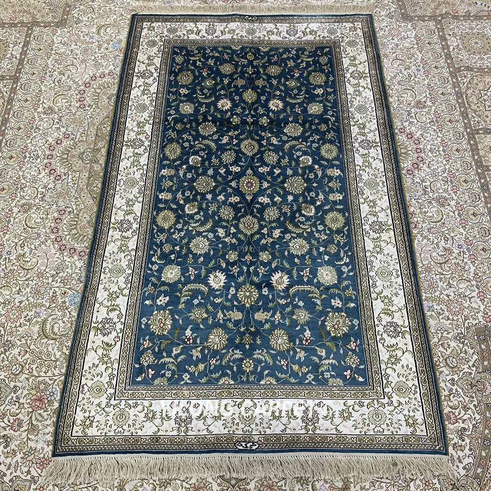 Yilong 3'x5' Шелковый персидский ковер ручной работы прочный ковер с цветами (HF276B)