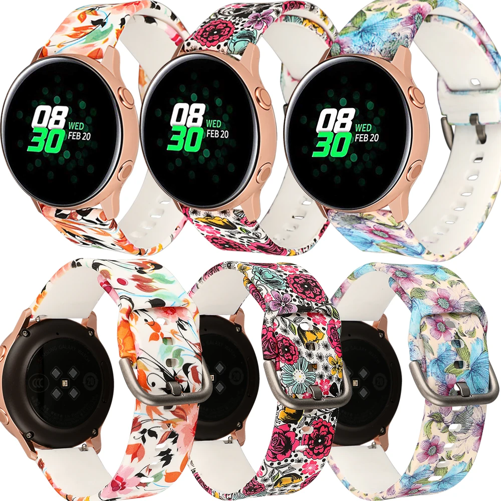 20 мм силиконовый ремешок для часов samsung Galaxy Watch 42 мм/gear Sport/Garmin Vivoactive 3/Vivoactive 3 Music/Forerunner 645 ремешок