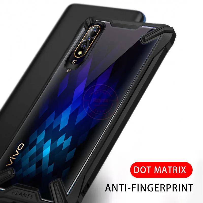 Military airbag Anti-fall shell Case For Vivo S1  IQOO Neo  Y7S Transparent Acrylic PC +TPU Shockproof Armor Back cover Case (4)