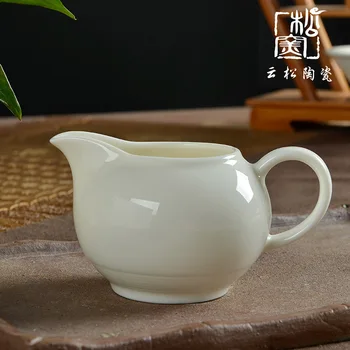 

Ceramic Whiteware Jade Porcelain Pitcher Kung Fu Tea Set Tea Pitcher Tea Set Single Product Tea Set Siteel Filter Tea Cup