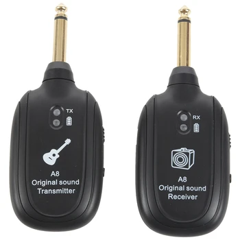 

UHF Guitar Wireless System Transmitter Receiver Built-in Rechargeable