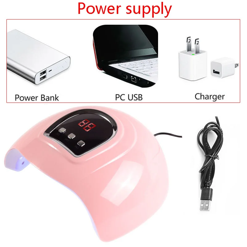 120W UV LED Nail Lamp Electric Nail Dryer 42 LEDs Lamp Fast Drying All Nail Gel Polish Set Manicure Powerful Nail Salon Machine