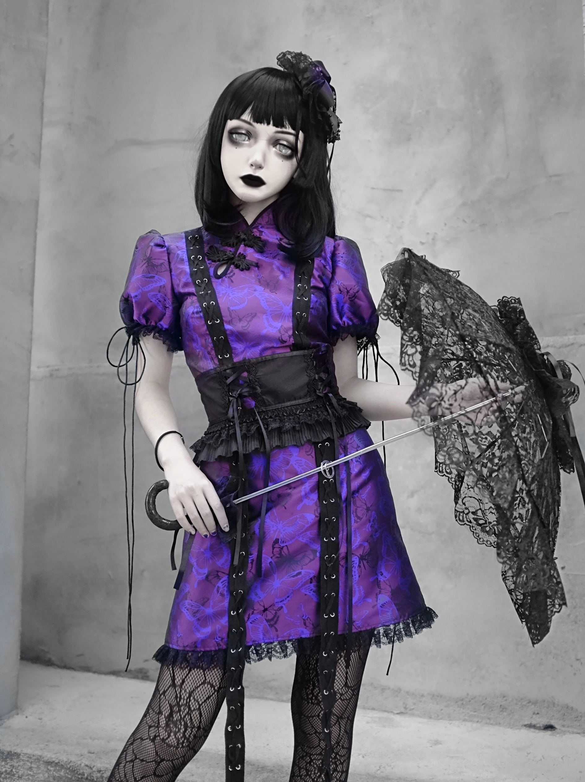 Original Design Purple Butterfly Lace 