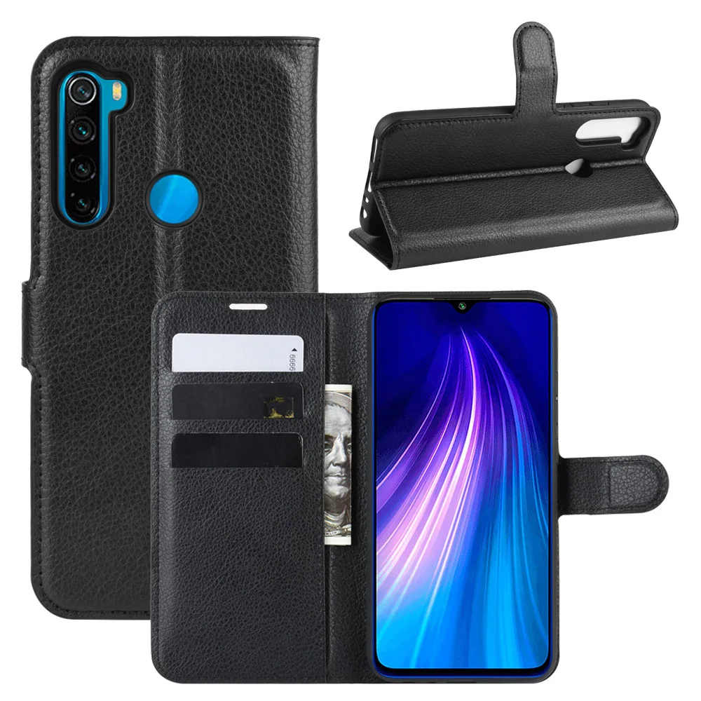Для Xiaomi Redmi Note 8 T чехол Флип кожаный Роскошный кошелек полное заднее покрытие для