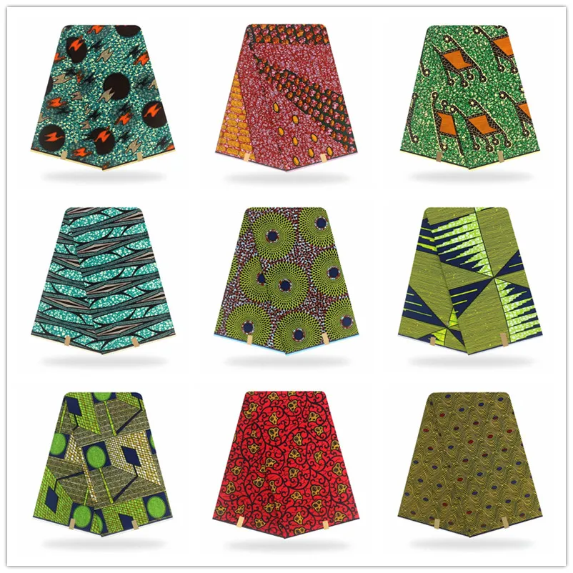 Африканская батик, восковая ткань, пагне, воск, Анкара, восковая ткань, Африканский воск, принты золотого цвета, тонкая ткань, 6 ярдов, для шитья свадебного платья