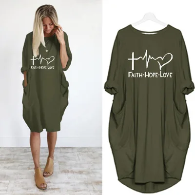 Army Green Круглый вырез, длинный рукав, сезонное сексуальное зимнее Макси осеннее черное Повседневное платье-свитер, женское платье, одежда Befree размера плюс 5XL - Цвет: Army Green