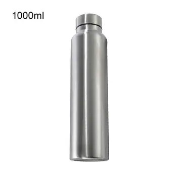 650ml/1000ml Stainless Steel Sport Water Bottle Single-layer Rugged Water Cup Camping Sports Gym Metal Flask Drinkware 4