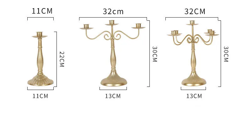 Description Picture 2 of itemCandle Holders Classic Metal Wedding Party Christmas Candlestick Decoration Candle Stand Light Holder for Home Decor