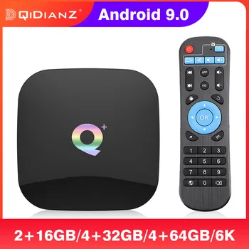 

Q PLUS Smart TV Box Android 9.0 Allwinner H6 Quad Core 4GB RAM 32GB/64G ROM Set Top Box 4K QPLUS PK H96/X96 MAX Media Player