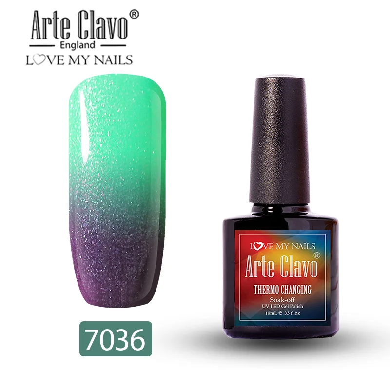 7036 Arte Clavo Temperature Color Changing Fast Dry Nail Art New Color Manicure Soak Off LED Semi Permanent 10ml Nail UV Gel Polish - Цвет: 7036