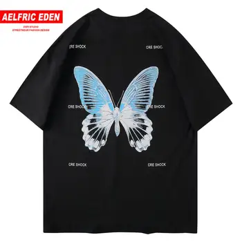 

Aelfric Eden Hip Hop Butterfly T Shirt Men 2020 Harajuku Short Sleeve Fashion Streetwear Baggy Cotton Tops Tees
