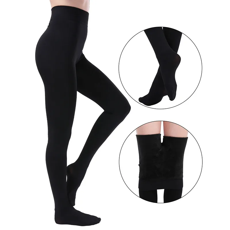 ATHVOTAR Woman Winter Warm Leggings High Waist Velvet Solid Legging Plus Size Autumn Leggings