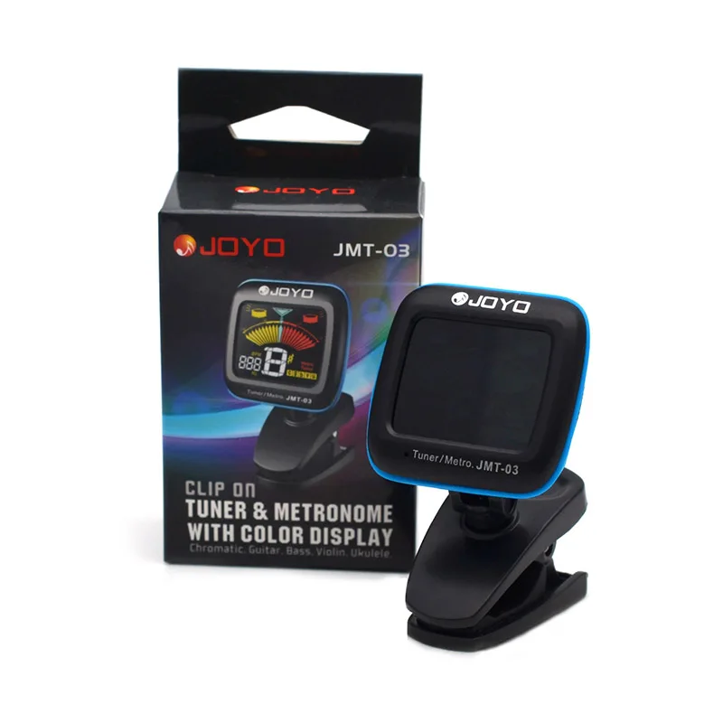 JOYO JMT-03 гитарный тюнер метроном портативный цифровой тюнер клип микрофон для хроматической гитары бас укулеле скрипки