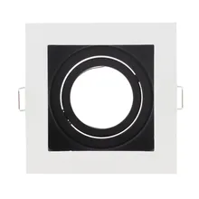 Производитель стиль Светодиодный прожектор MR16 GU10 Встроенная квадратная решетка с одной головкой абажур Опора корпуса