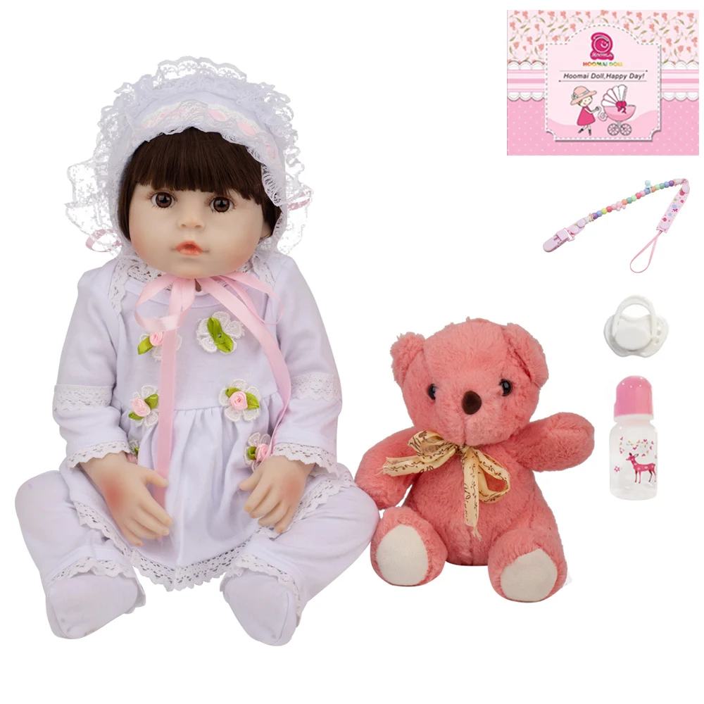 Мода Bebe Reborn Baby Doll 18 дюймов силикон полный корпус 48 см Реалистичная принцесса