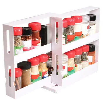 

JEYL Kitchen Seasoning Storage Rack Multifunctional Revolving Storage Rack Cabinet Storage Rack Kitchen Storage Rack