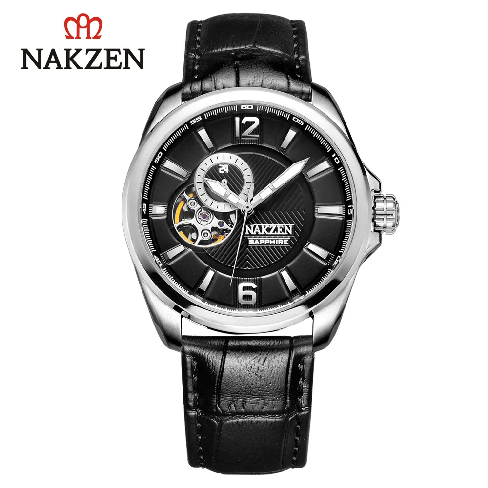 NAKZEN люксовый бренд механические часы мужские японские движение сапфировое