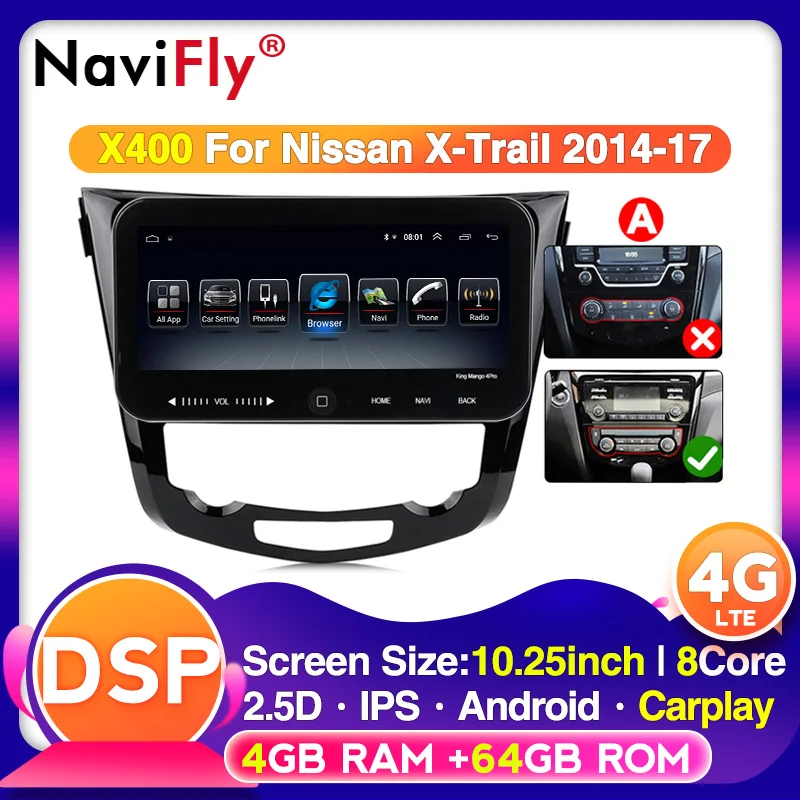 Автомагнитола 10 25 дюйма 4G IPS DSP Android GPS навигация мультимедийный плеер для Nissan QashQai X