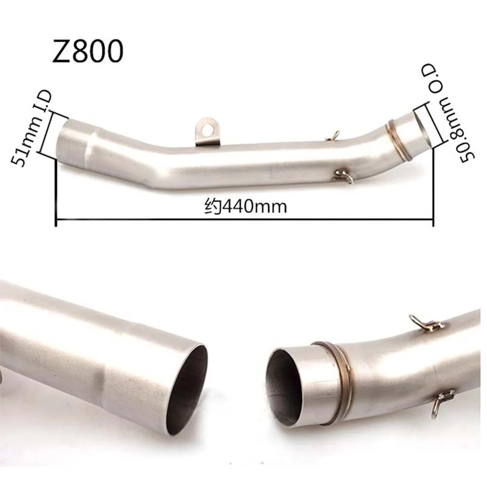 Контакт выхлопной трубы мотоцикла 51 мм среднее звено слипоны для KAWASAKI Z800 2013-2016