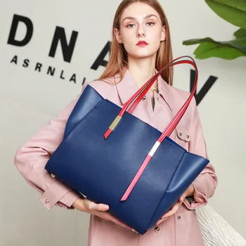 

Bag Women's 2020 New Style Europe And America Fashion Hand WOMEN'S Leather Bags Shoulder Bag Glorious Large-Volume Tote Bag