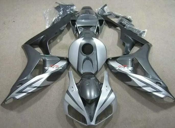 Топ литья под давлением ABS полный обтекатель комплект Подходит для Honda CBR1000RR 06 07 2006 2007 1000RR обтекатели комплект серебристо-серый