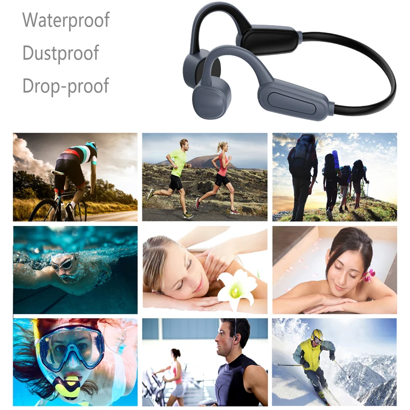 Fones de Ouvido Fones sem Fio Impermeável Natação Condução Óssea Bluetooth 5.0 16gb Mp3 Player Música Áudio Esporte Ipx8 - Image 2