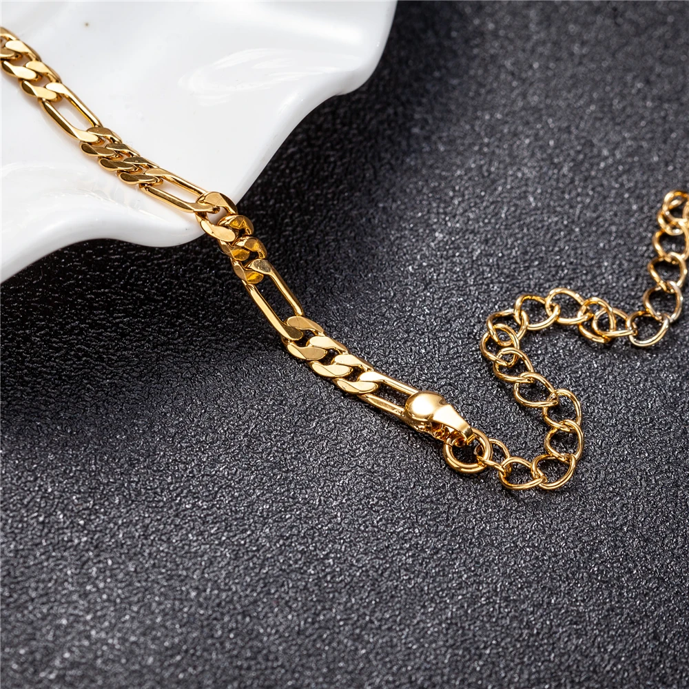 18+ 6 см заказной начальный браслет 5 мм золото Фигаро Цепь для женщин мужчин Мода на заказ с буквой алфавит