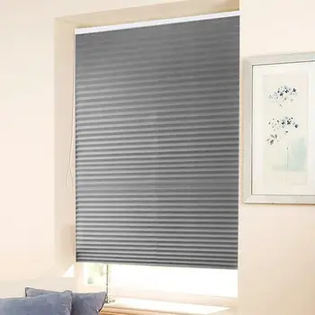 

Self-Adhesive Pleated Blinds Half Blackout Window Curtains For Bathroom Kitchen Living Room Balcony Shades for Window Door