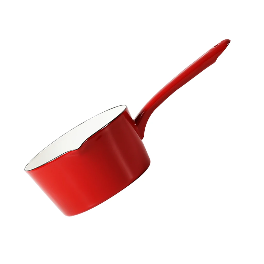 Enamel Milk Pan Boiling Pot Pan Saucepan Sauce Coffee Baby Food Cooking