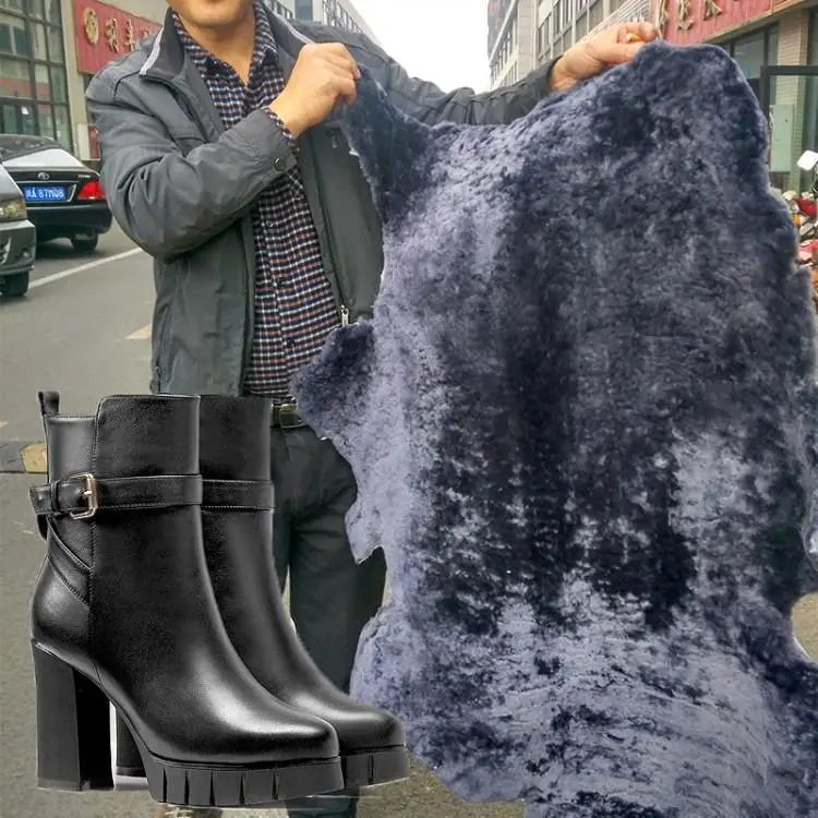 

Martin boots boots professional shoes zipper thick with since with sheep fur leather head layer cowhide