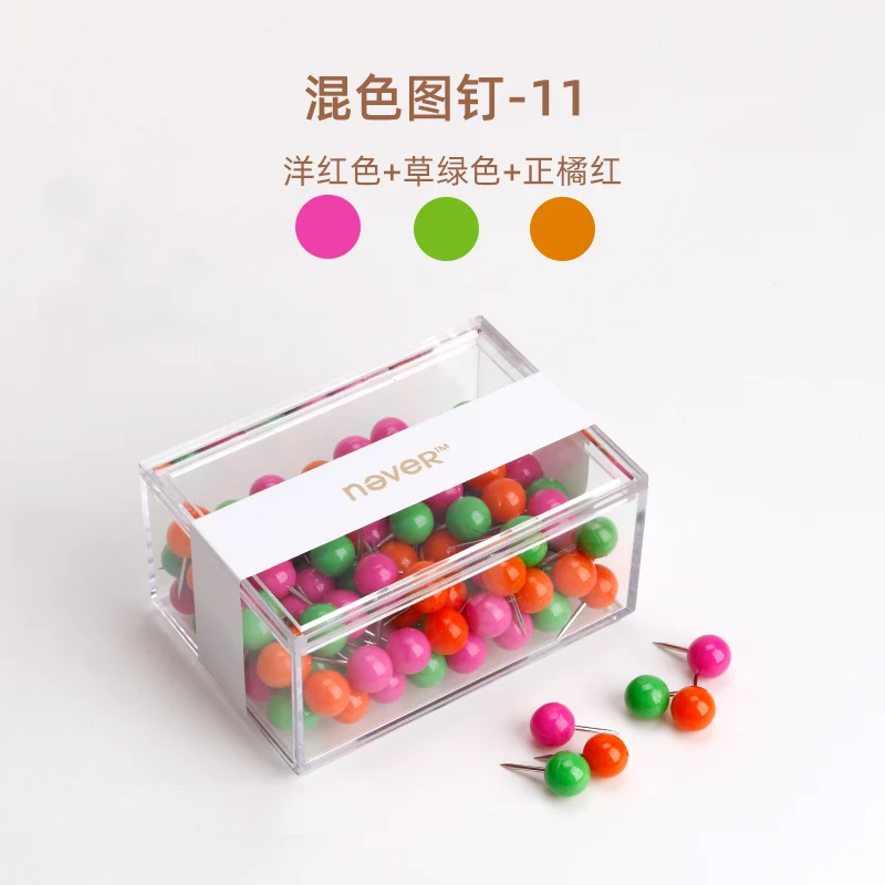 colors mixed 11 120 Never Rainbow candy color Thumbtack Pin для мягкого каркаса push-pin Thumb tacks украшения для офиса аксессуары Канцелярские товары 120 шт - Цвет: colors mixed 11 120