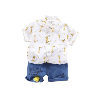

Kids Fashion Clothes Suit Summer Children Boys Girls Print Shirt Shorts 2Pcs/sets Baby Toddler Clothing Infant Casual Sportswear