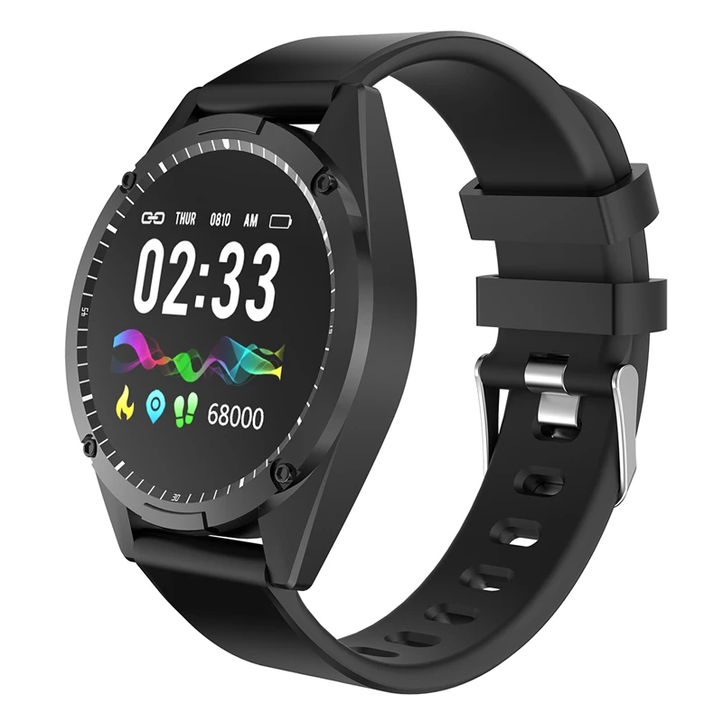 LYKRY G50, 1,3 дюймов, спортивные Смарт-часы, мужские, IP67, водонепроницаемые, пульсометр, кровяное давление, монитор сна, шагомер, умные часы, Android IOS - Цвет: Black