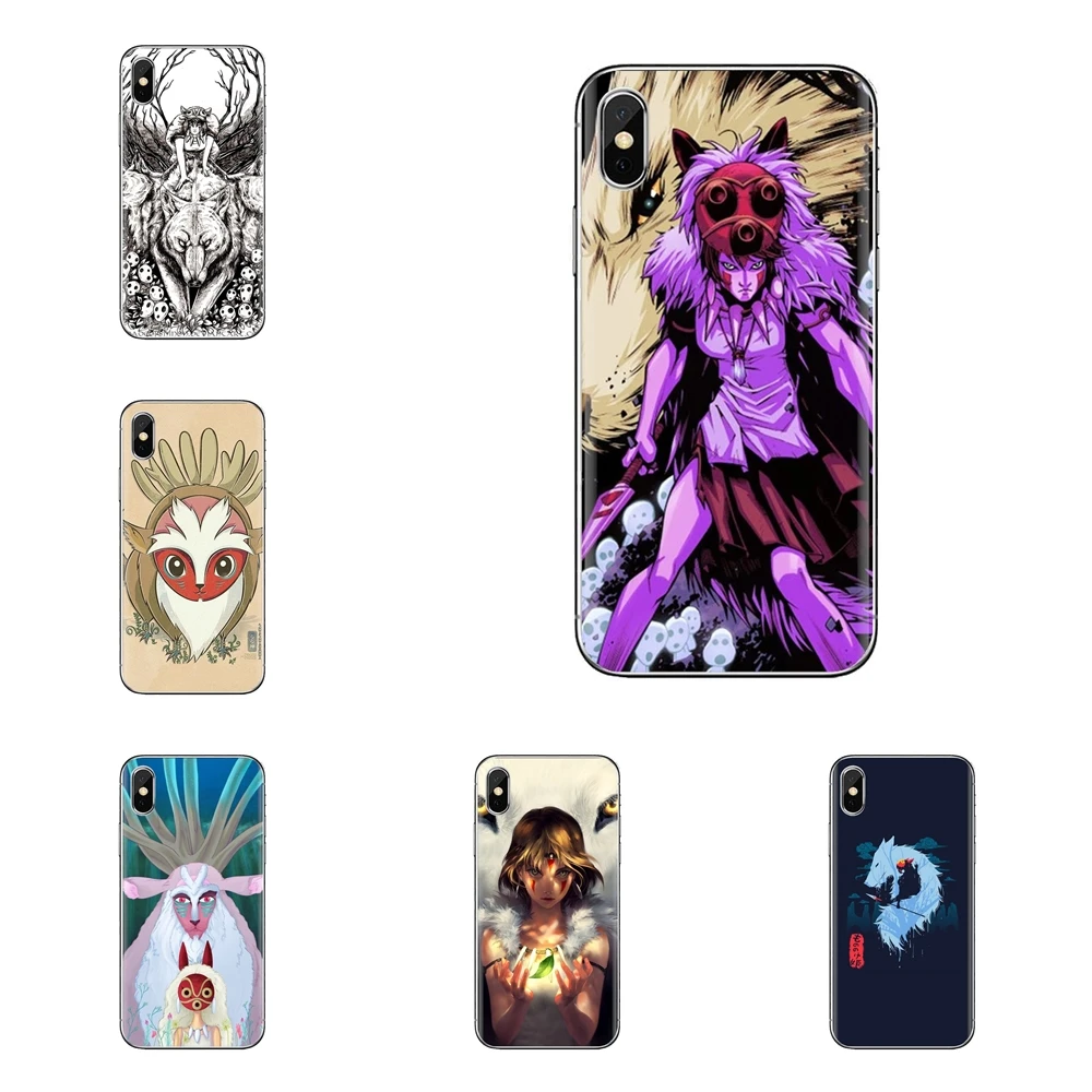 Silicone Shell Covers For Huawei P Smart Y6 P8 P9 P10 Plus Nova P20 Lite Pro Mini 2017 SLA-L02 SLA-L22 2i HIME PRINCESS MONONOKE |