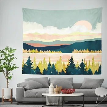 

Sun Mountain Wall Tapestry Psychedelic Boho Decor Tapestry Wall Cloth Mandala Hippie Carpet Tapestry Wall Hanging Yoga Mat Tapiz