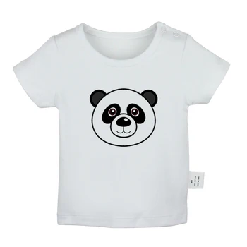 

Cute Cartoon Banksy Foolishly Panda black eyes Music Kong Fu Design Newborn Baby T-shirts Toddler Graphic Short sleeve Tee Tops