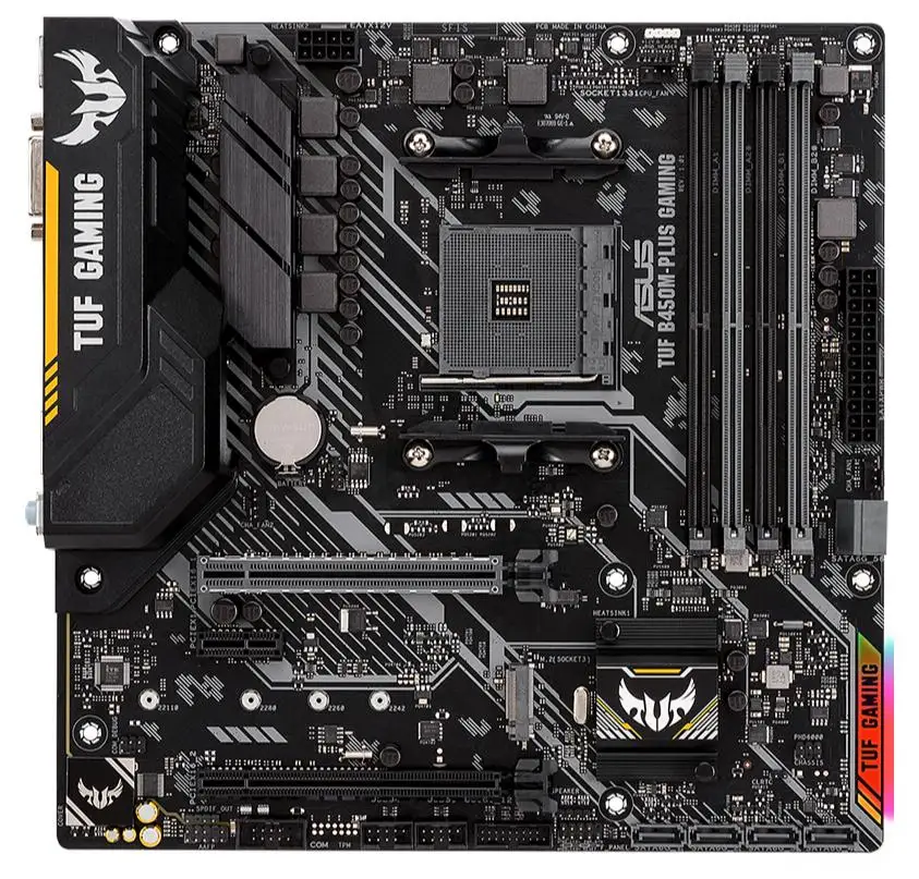 Новая игровая Материнская плата ASUS TUF B450M-PLUS DDR4 Socket AM4 настольная материнская плата DDR4 двухканальная 64 Гб оригинальная материнская плата