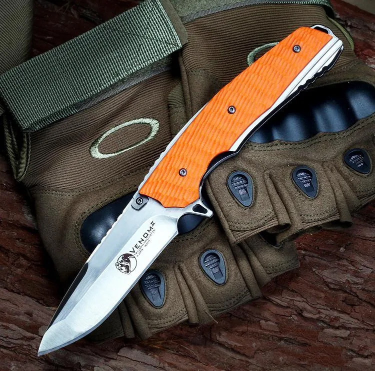 Высокое качество! Тактический Складной нож 59HRC S35VN лезвие G10 Ручка Открытый быстро Открытый Универсальный Походный нож для выживания подшипник нож - Цвет: Orange