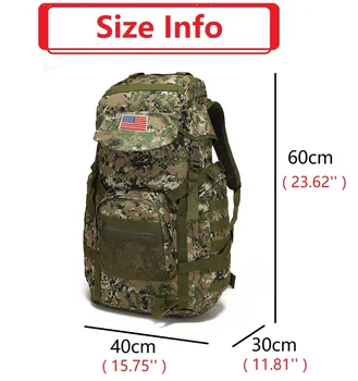 Waterproof Molle Bags Tactical Backpack  Military ags Backpacks for Hiking Camping Hunting Travelling B 2
