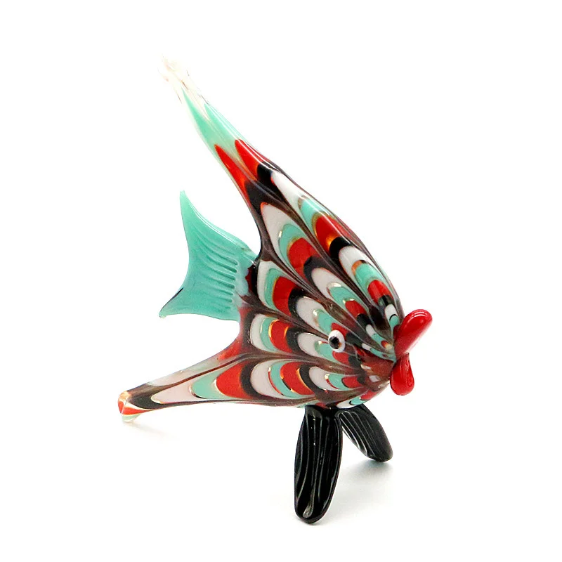 

Miniature Murano Glass Tropical Fish Craft Figruines Ornaments Cute Vivid Sea Animal Xmas Gifts For Kids Home Table Decoration