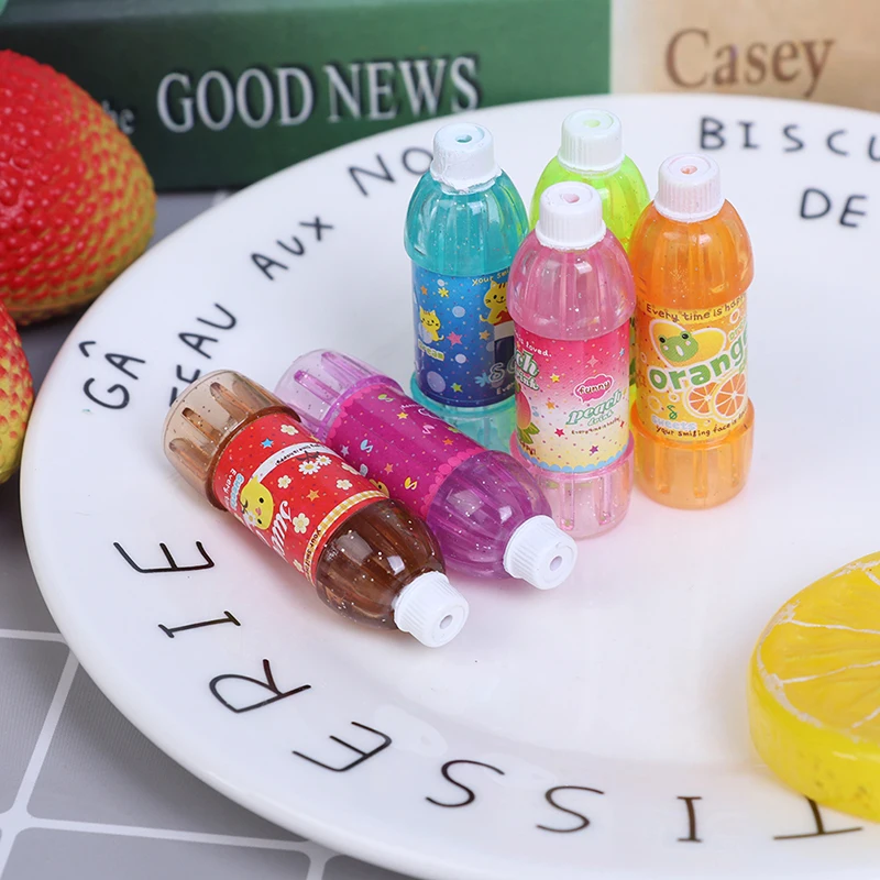 3PCS 1:12 Scale Cute Mini Coke Fruit Juice Dollhouse Miniature Beverage Bottle Soda Drink Pretend Play Food Toy Kitchen Acce | Игрушки и