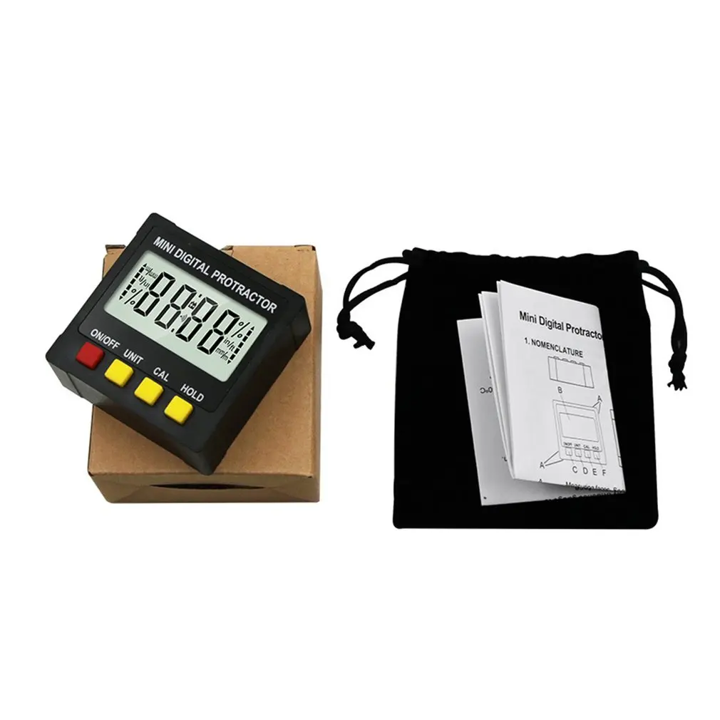  Mini Magnetic Digital Protractor 360 Degree Level and Angle Finder Inclinometer Bevel Gauge Electro