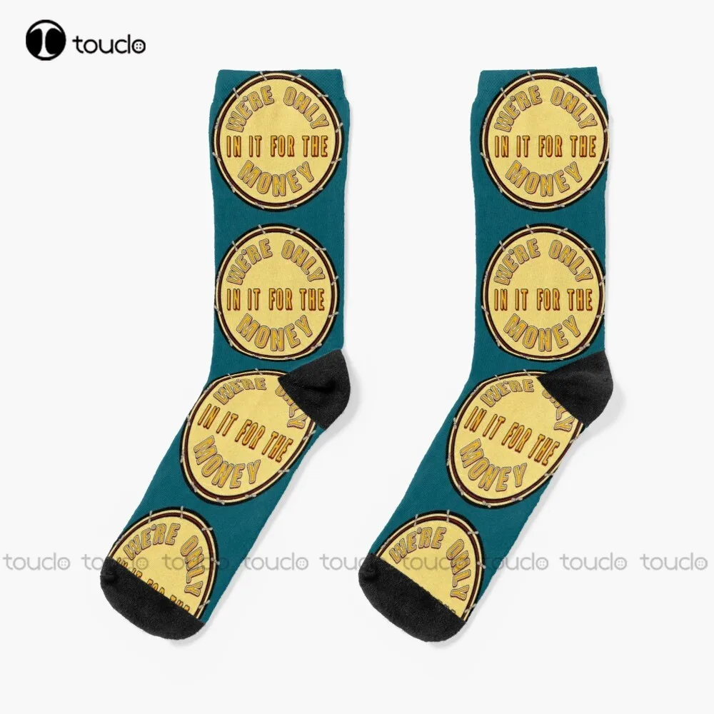 

We'Re Only In It For The Money Frank Zappa Socks Softball Socks Personalized Custom Unisex Adult Teen Youth Socks Funny Sock