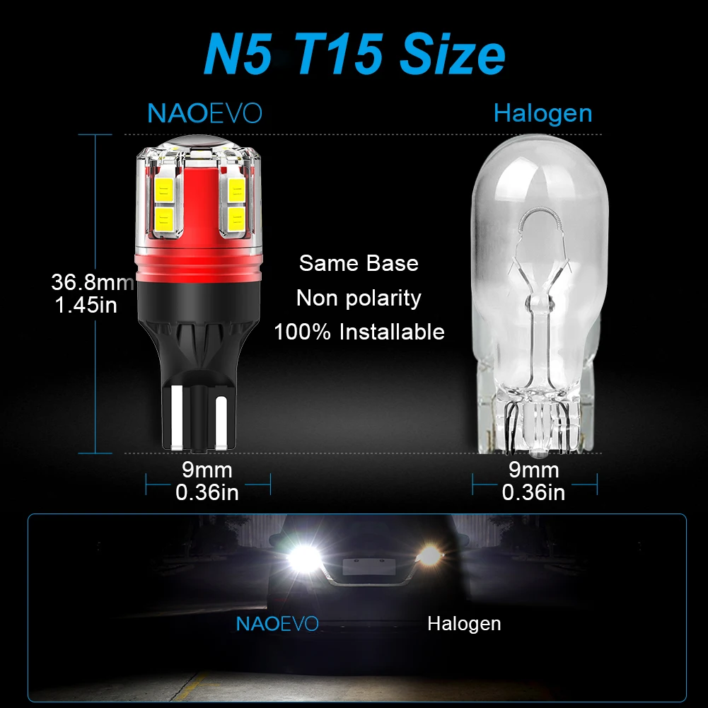 NAO LED 921   ,  912 ڵ   3030 Ĩ,  , W16W, T15, 2000LM, 6W, T10, W5W, 6000K, 12V, 24V, 5W5