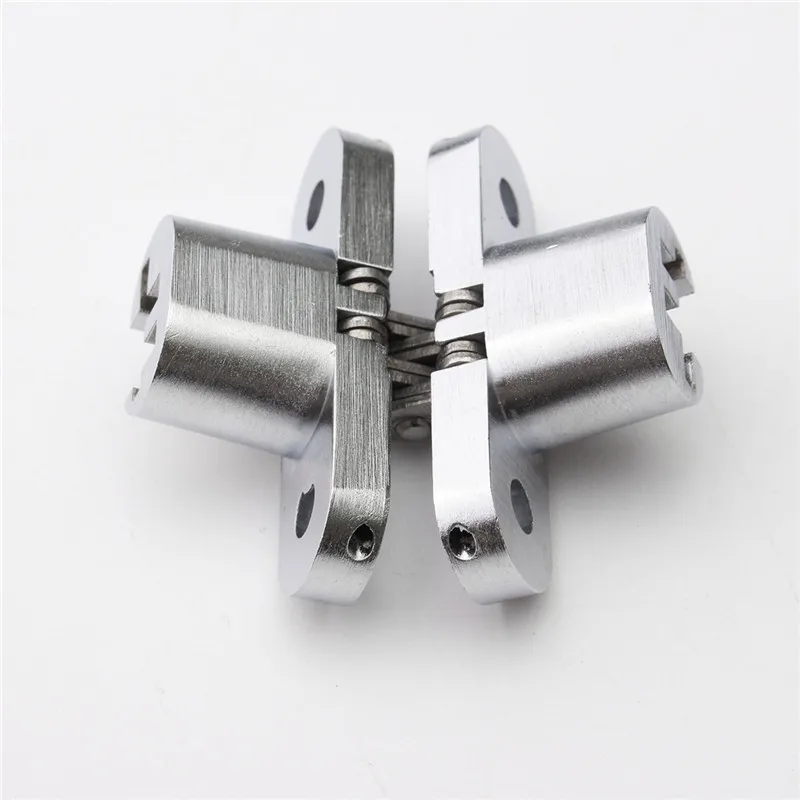 MTGATHER 304 Stainless Steel Hidden Hinges 13x45MM Invisible Concealed Cross Door Hinge Bearing 20KG With Screw