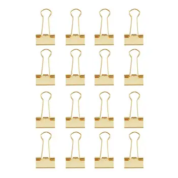 

12/16pcs Fashion Heart-shaped Gold Rose Gold Color Out Heart Photos Binder Clip Metal Paper Clips Hollow Shape Binder Clip Z7N4