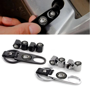 

4Pcs Black Metal Wheel Tire Valve Caps Stem Case For KIA Cerato Venga Cadenza Cee'd Forte K9 Optima Soul Picanto Rio Sorento