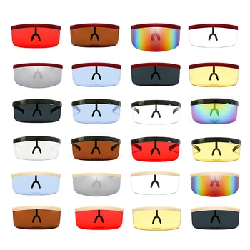 

Fashion Popular One-piece Big HD LENS Sun-resistant Anti-Peeping Hat Glasses Anti-scratch Personalized Sun Glasses Face Shield